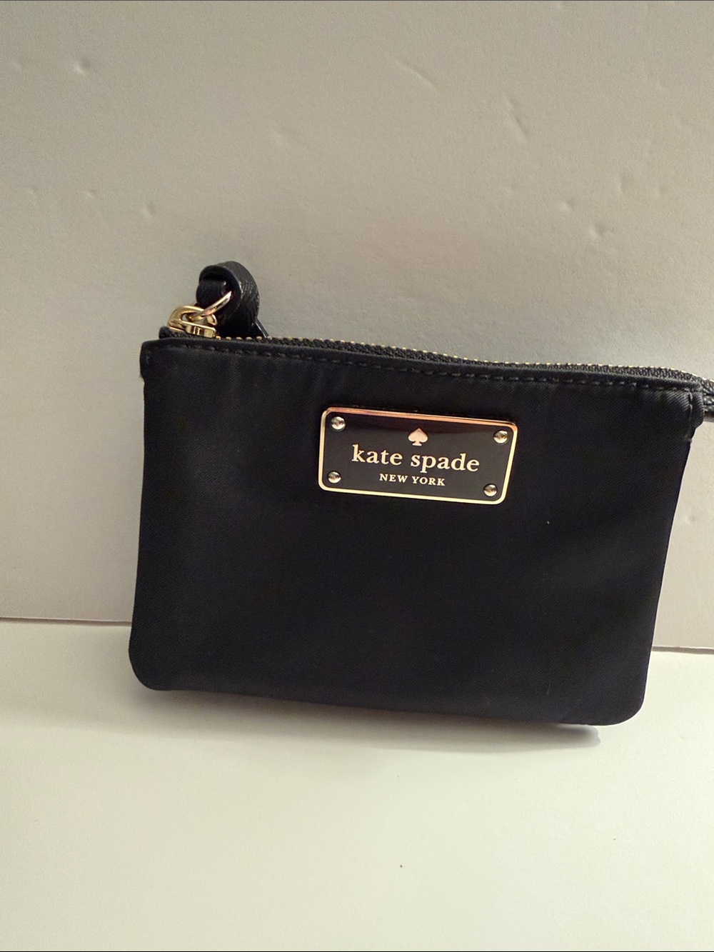 kate spade Black Nylon mini wallet
